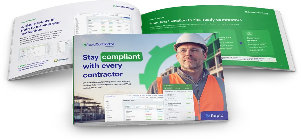 Rapid Contractor Management brochure cover