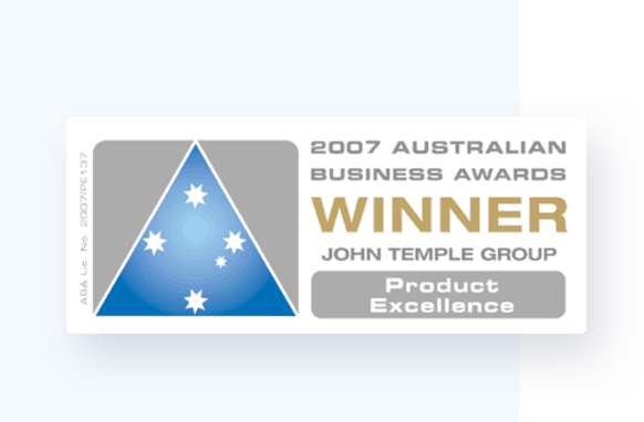 Winner of the Australian Business Award for Product Excellence