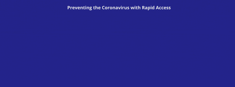 Bega preventing the coronavirus with rapid access