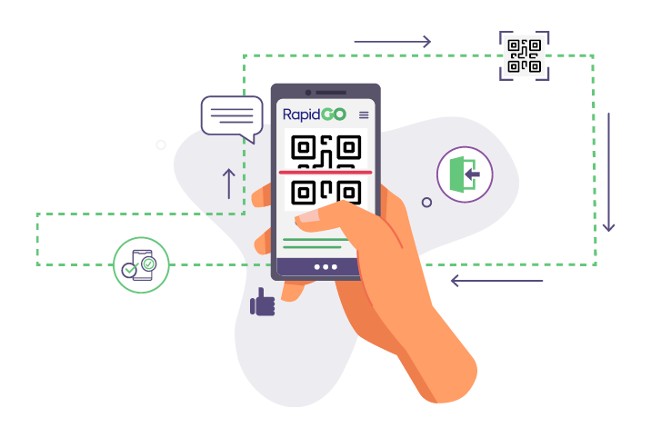 Contactless, QR Code Check-in tool Rapid GO